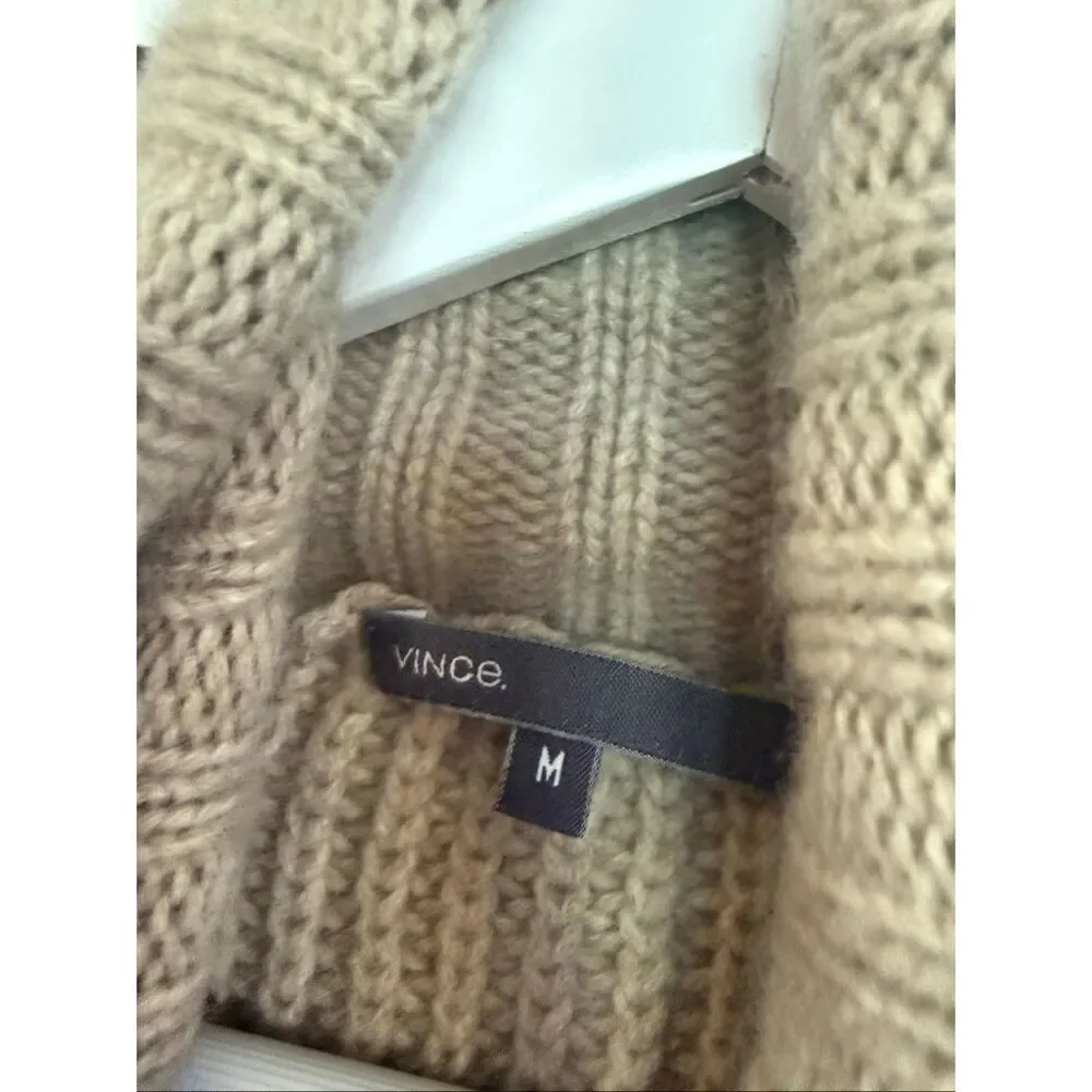 Vince Yak Wool blend tan turtleneck sweater size M